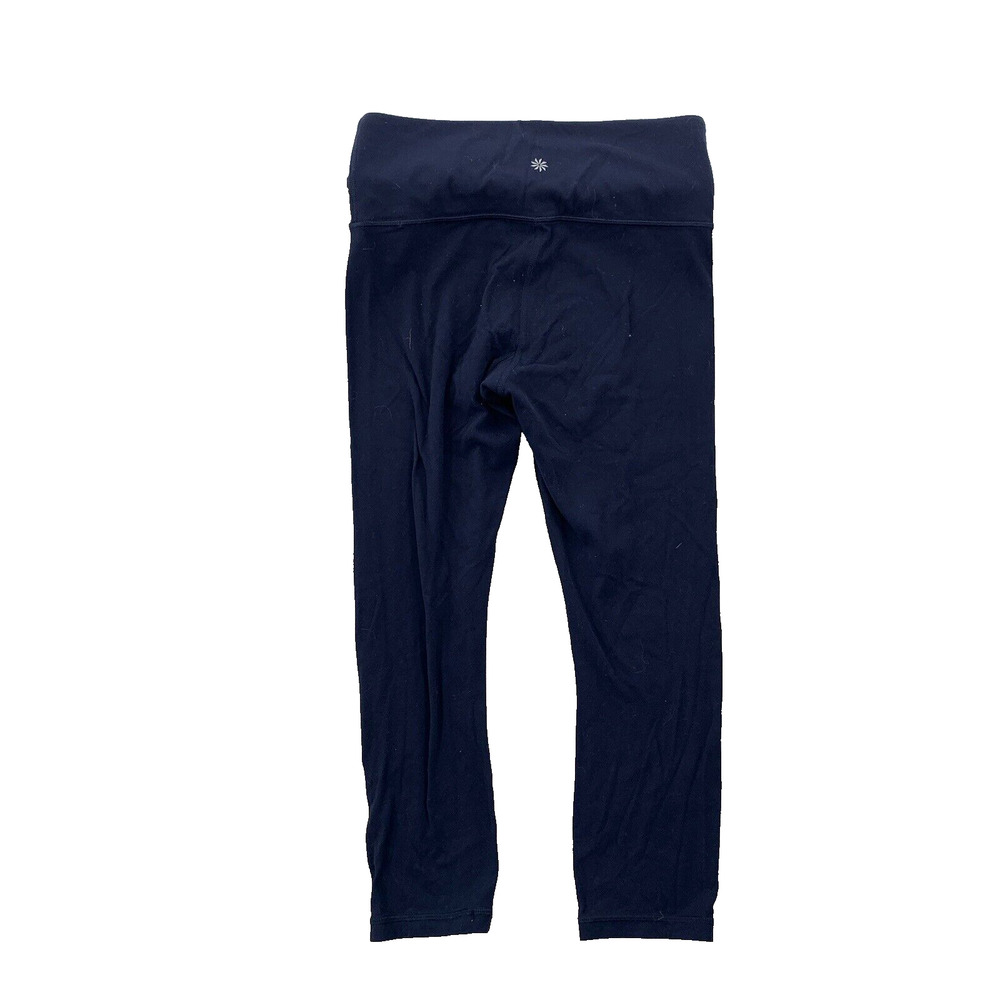 Athleta Elation Capri Small Women Navy Blue Pull On Stretch 20" Inseam 52-21